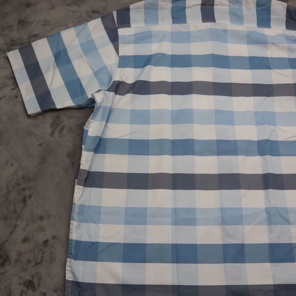 Wrangler Shirt Mens XL Extra Blue White Hike Camp Fish Outdoor Work Button Up - Picture 14 of 15